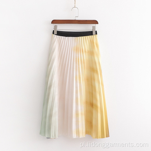 Kobiety spersonalizowana drukowana plisowana spódnica midi